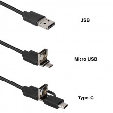 USB видеоэндоскоп для Android и ПК с насадками